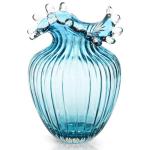ZAVOOS Modern Hand Blown Blue Glass Vase