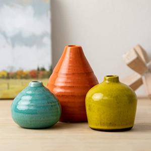 Sullivans Rustic Ceramic Vase Set - 3 Pieces