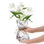 Clear Irregular Glass Vase with Hemp Rope