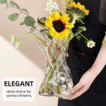 Clear Irregular Glass Vase with Hemp Rope