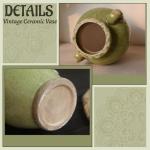 8 Inch Vintage Ceramic Rustic Flower Vase