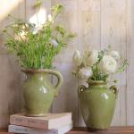 8 Inch Vintage Ceramic Rustic Flower Vase