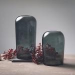 Sullivans Smoked Glass Flower Vase for Home Decor