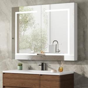 LED Bathroom Medicine Cabinet with Mirror and Lights