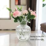 Luminous Waves Glass Flower Vase for Home Decor