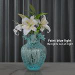 Luminous Waves Glass Flower Vase for Home Decor