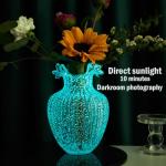 Luminous Waves Glass Flower Vase for Home Decor