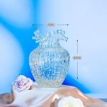Luminous Waves Glass Flower Vase for Home Decor
