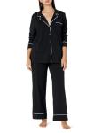 Women's Cotton Modal Long-Sleeve Pajama Set, Black