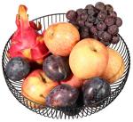 Large Round Acrylic Metal Wire Fruit Basket