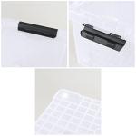 Drephia 4 Pack Clear Plastic Storage Bins with Wheels