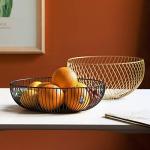 Large Round Acrylic Metal Wire Fruit Basket