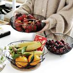 Large Round Acrylic Metal Wire Fruit Basket