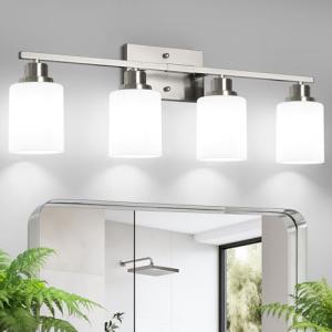 Ascher 4-Light Brushed Nickel Vanity Light