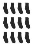 Hanes Boys' Crew Socks 12-Pack for Ages 5-12
