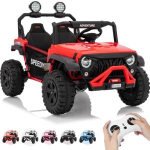 Kids 2-Seater Electric Ride-On Truck, Red