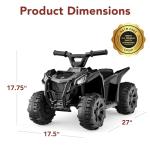 Kids Ride-On 6V Quad ATV Toy Car - Black