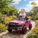 Qaba Pink Dodge RAM 3500 Kids Ride-On Car