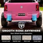 Qaba Pink Dodge RAM 3500 Kids Ride-On Car