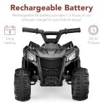 Kids Ride-On 6V Quad ATV Toy Car - Black