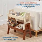 ECR4Kids Adjustable Stacking Bookcase - Dark Walnut