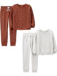 Carter's 4-Piece Girls' Sweatshirt Set, Animal Print