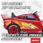 Huffy Lightning McQueen 6V Ride-On Toy Car with Headlights & Engine Sounds, Foot Pedal Drive, Up to 2.5 MPH, Ages 3–7