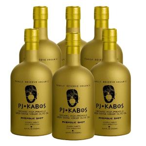 P.J. KABOS Organic Extra Virgin Olive Oil 6-Pack