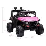 12V Pink Electric UTV Ride-On Toy for Kids