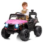 12V Pink Electric UTV Ride-On Toy for Kids