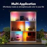 LuckyStyle Smart RGB Corner Floor Lamp with Remote