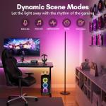 LuckyStyle Smart RGB Corner Floor Lamp with Remote