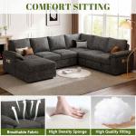 108-Inch U-Shaped Sleeper Sofa with Storage