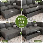 108-Inch U-Shaped Sleeper Sofa with Storage
