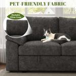 108-Inch U-Shaped Sleeper Sofa with Storage