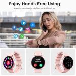 Blintok Waterproof Smart Watch Fitness Tracker - Pink