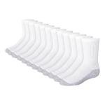 Hanes Boys Double Tough Cushioned Crew Socks 12-Pack