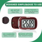 3D Step Counter Pedometer with Clip & Lanyard