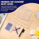 Wovnet Hearing Amplifier Accessories Kit, Compatible with Audien Hearing Amplifier Cleaning Tools, Includes 6 Sizes Silicone Dome, Cleaning Brush and Screwdriver, Wax Guards, Carrying Case(8 Pcs)