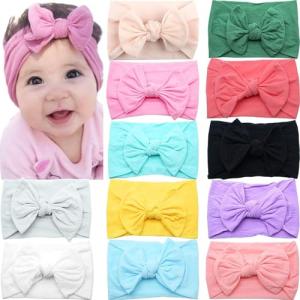 CÉLLOT Soft Stretchy Knot Headbands for Girls