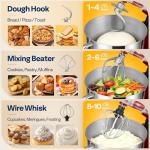 VIVOHOME 660W Tilt-Head Stand Mixer, 6 Quart
