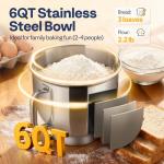 VIVOHOME 660W Tilt-Head Stand Mixer, 6 Quart