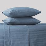 Luxury Cotton Queen Bed Sheet Set - Blue