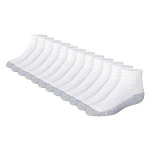 Hanes Boys Extra Durable White Ankle Socks, 12 Pack