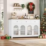 Large Farmhouse Buffet Cabinet with Storage Solutions