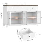 Large Farmhouse Buffet Cabinet with Storage Solutions