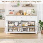 Large Farmhouse Buffet Cabinet with Storage Solutions