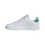 adidas Unisex-Kids Advantage Base 2.0, White/White/Green, 3.5