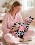 17-Inch Realistic Baby Doll with Cow Outfit