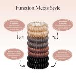 Kitsch Spiral Hair Ties - 8pc Set for Women